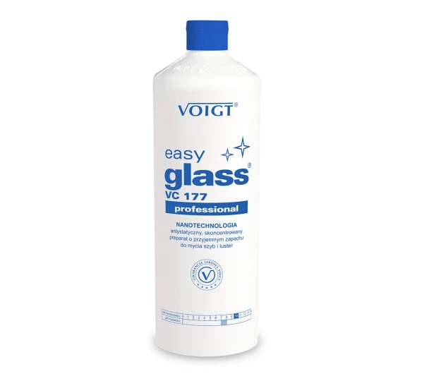 Antystatyczny, skoncentrowany preparat o przyjemnym zapachu do mycia szyb i luster - EASY GLASS VC177