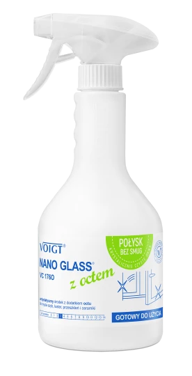 Antystatyczny środek z dodatkiem octu do mycia szyb, luster, przeszkleń i ceramiki - NANO GLASS Z OCTEM VC176O
