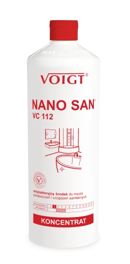 Cleaning disinfectant formula for sanitary facilities and fitments - NANO SAN VC 112