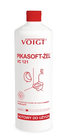 Cleaning disinfectant formula for sanitary fitments - PIKASOFT-ŻEL VC121